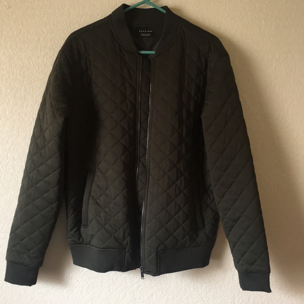Zara Men’s XL army green bomber